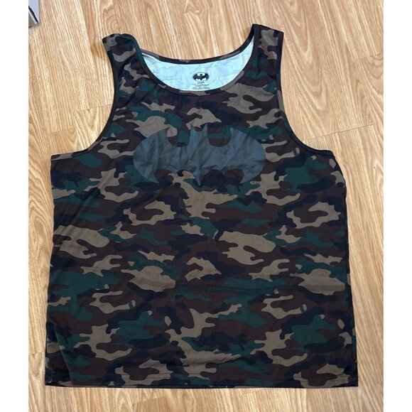 Batman Tank Top Lot Mens Sleeveless XL Camo & Black Train Hard Gym Work Out - Picture 5 of 8